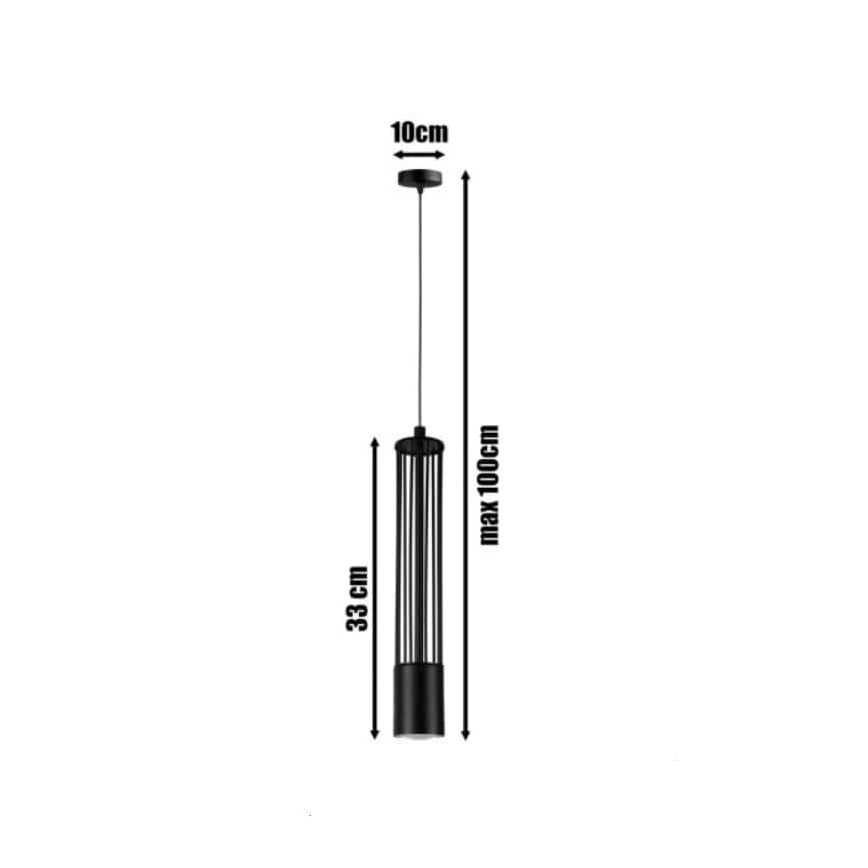 Hängeleuchte an Schnur PRESCOT 1xGU10/40W/230V schwarz