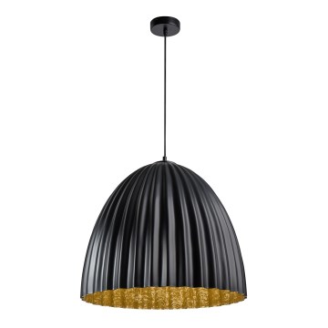 Hängeleuchte an Schnur TELMA 1xE27/60W/230V d 50 cm schwarz/golden