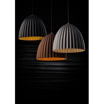 Hängeleuchte an Schnur TELMA 1xE27/60W/230V d 50 cm schwarz/golden