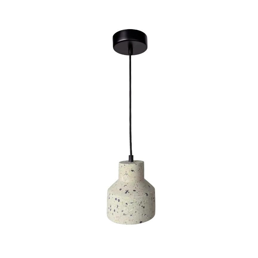 Hängeleuchte an Schnur TERRAZZO 1xE27/60W/230V d 12 cm cremefarben