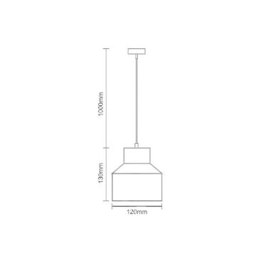 Hängeleuchte an Schnur TERRAZZO 1xE27/60W/230V d 12 cm cremefarben