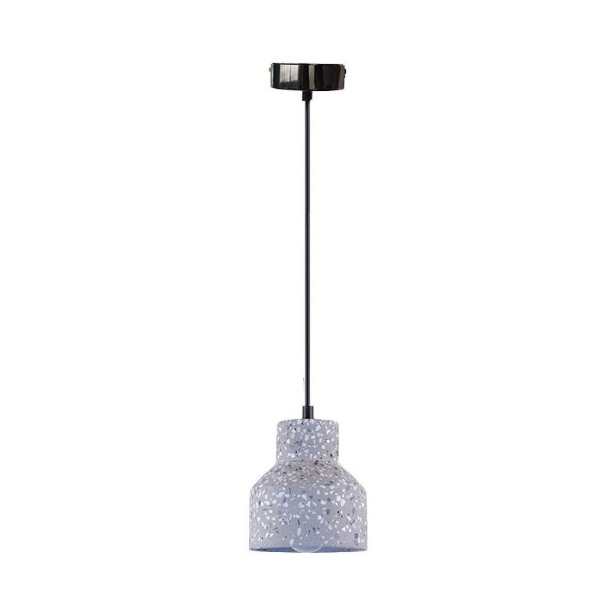 Hängeleuchte an Schnur TERRAZZO 1xE27/60W/230V d 12 cm grau