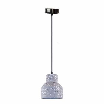 Hängeleuchte an Schnur TERRAZZO 1xE27/60W/230V d 12 cm grau