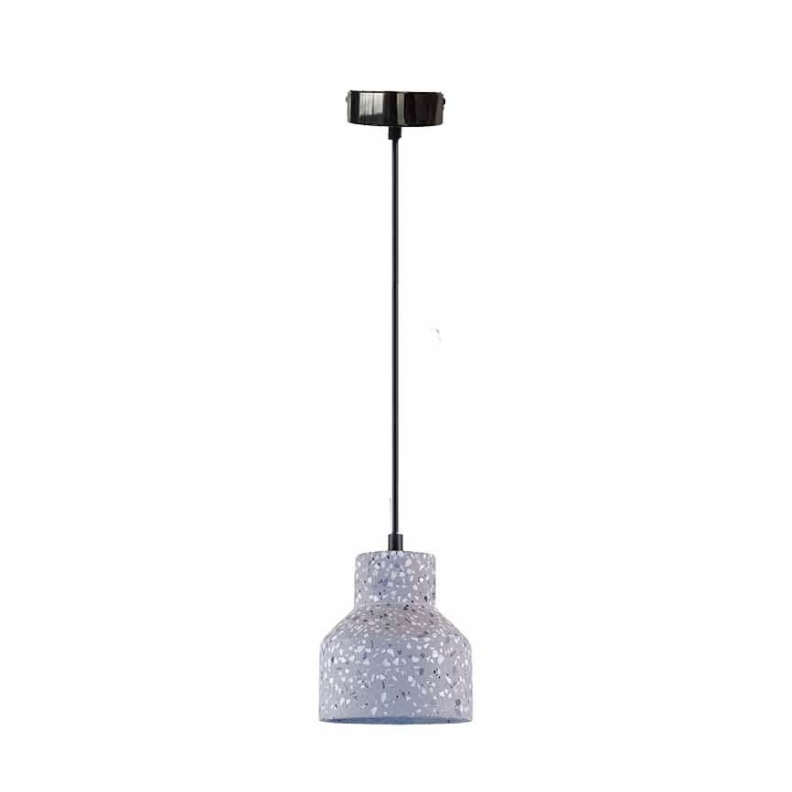 Hängeleuchte an Schnur TERRAZZO 1xE27/60W/230V d 12 cm grau