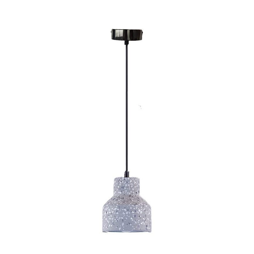 Hängeleuchte an Schnur TERRAZZO 1xE27/60W/230V d 12 cm grau