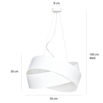 Hängeleuchte an Schnur VIENO 3xE27/15W/230V weiß