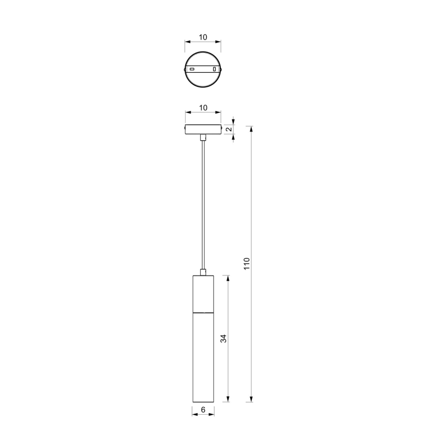 Hängeleuchte CASSA 1xGU10/8W/230V weiß/gold