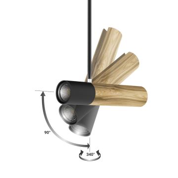 Hängeleuchte GLEIZ WOOD 1xGU10/35W/230V