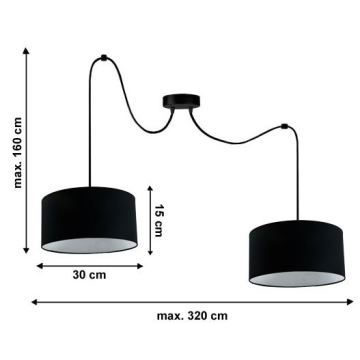 Hängeleuchte TUZ 2xE27/60W/230V