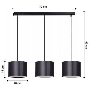 Hängeleuchte TUZ 3xE27/60W/230V