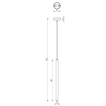 Hängeleuchte YORU 1xG9/8W/230V 50 cm messing