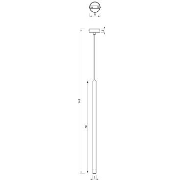 Hängeleuchte YORU 1xG9/8W/230V 70 cm messing