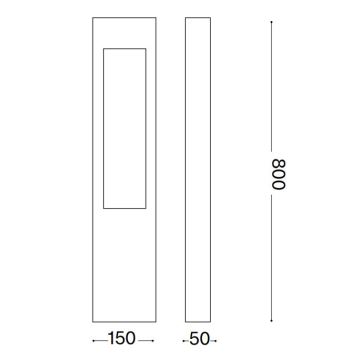 Ideal Lux - Außenleuchte VEGA 1xG9/15W/230V 80 cm IP44 braun