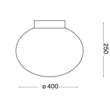 Ideal Lux - Deckenleuchte CANDY 1xE27/42W/230V d 40 cm weiß