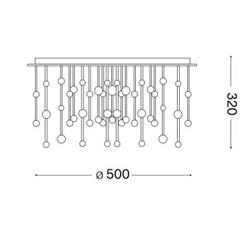 Ideal Lux - Dimmbare LED-Aufbauleuchte ARMONY LED/55W/230V d 50 cm weiß