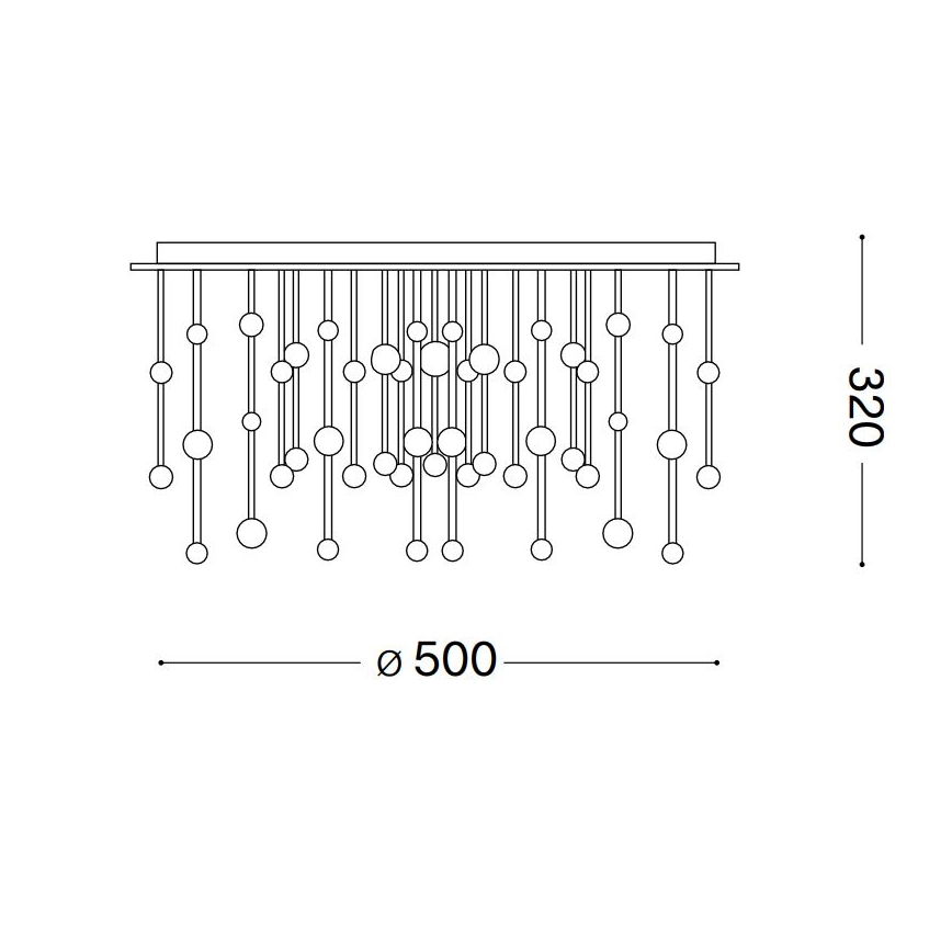 Ideal Lux - Dimmbare LED-Aufbauleuchte ARMONY LED/55W/230V d 50 cm weiß