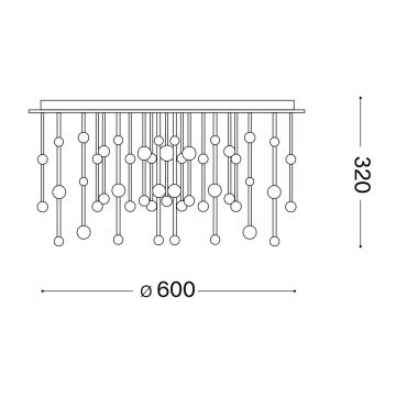 Ideal Lux - Dimmbare LED-Aufbauleuchte ARMONY LED/61W/230V d 60 cm