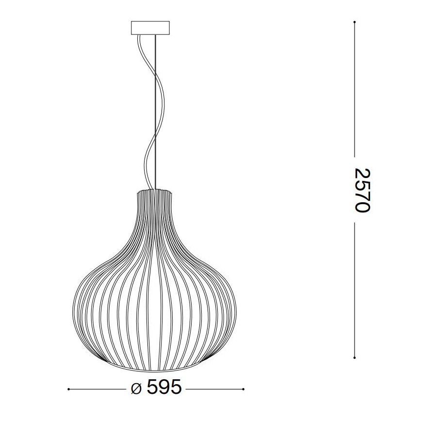 Ideal Lux - Hängeleuchte an Schnur ONION 1xE27/60W/230V d 59,5 cm