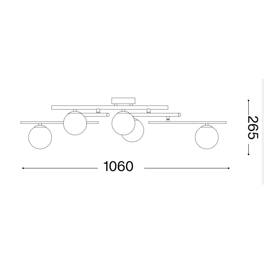 Ideal Lux - LED-Aufbauleuchte ATLAS 5xG9/3W/230V schwarz