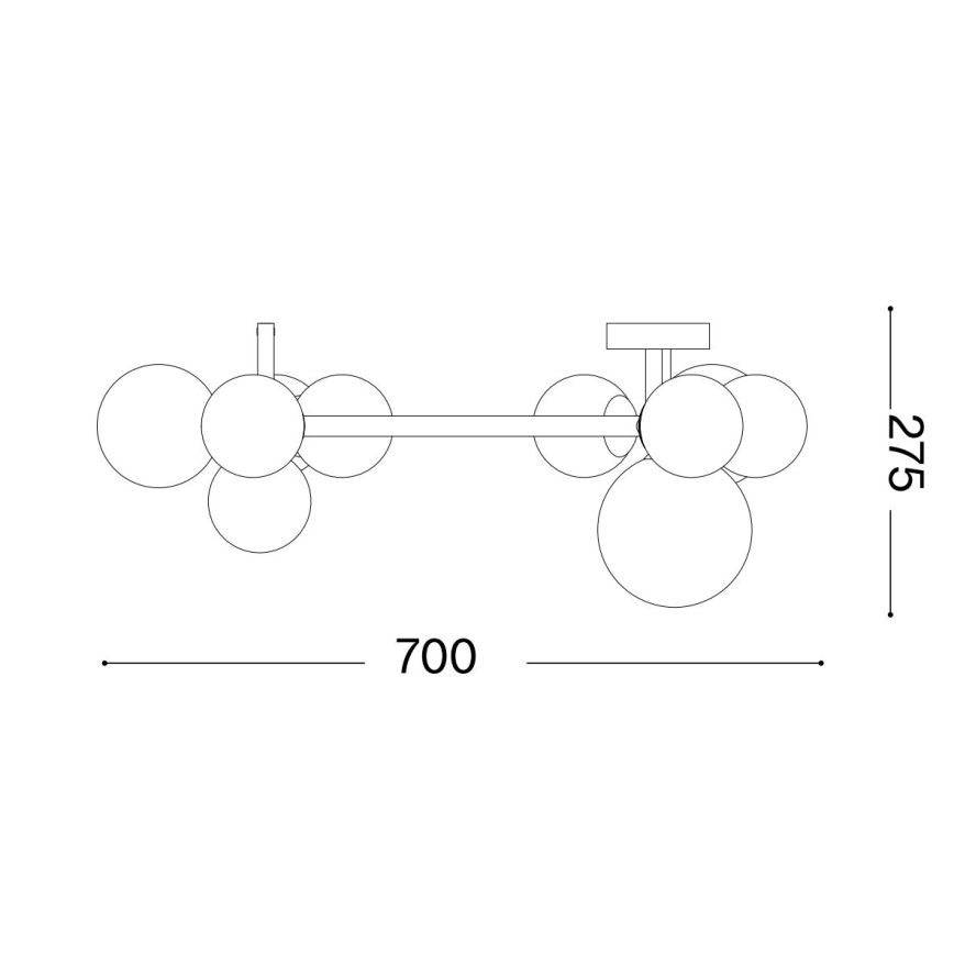 Ideal Lux - LED-Aufbauleuchte PERLAGE 10xG9/3W/230V golden/weiß