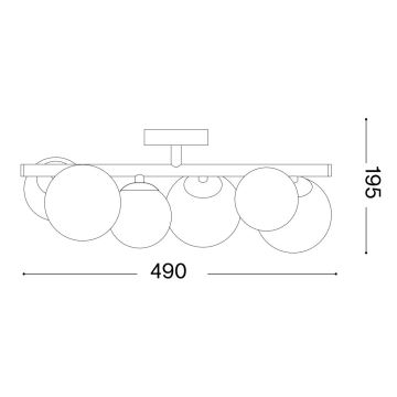 Ideal Lux - LED-Aufbauleuchte PERLAGE 6xG9/3W/230V schwarz