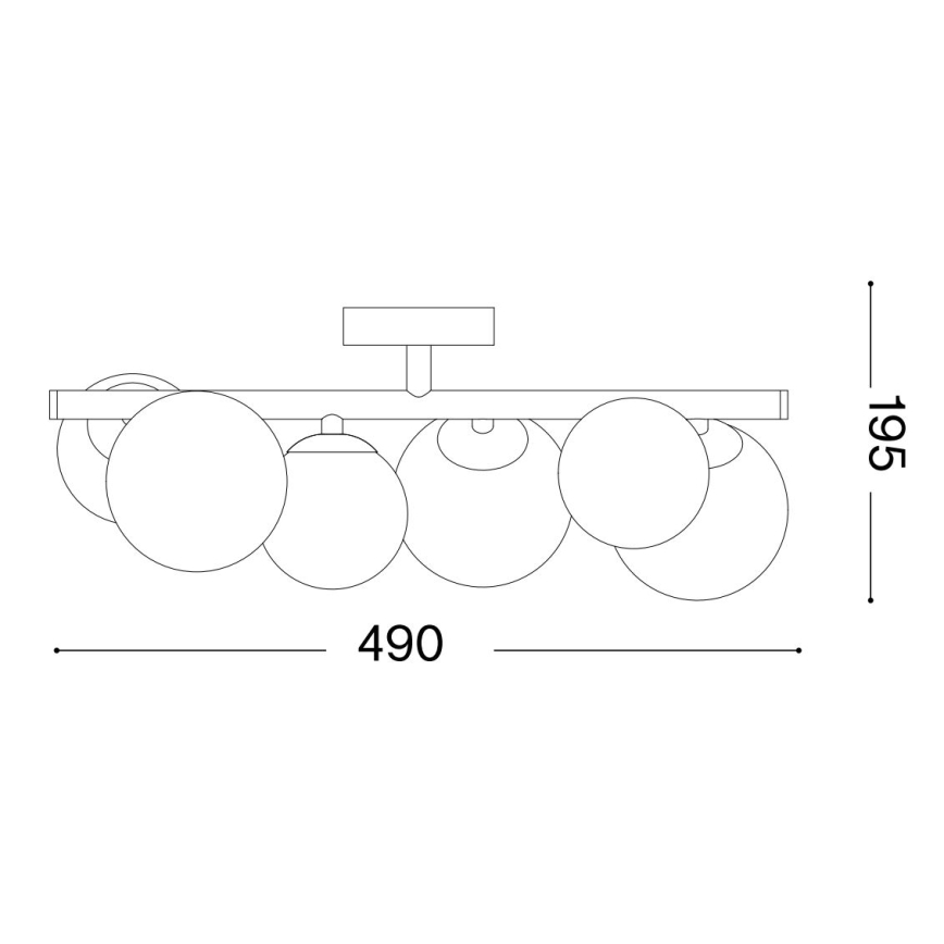 Ideal Lux - LED-Aufbauleuchte PERLAGE 6xG9/3W/230V schwarz