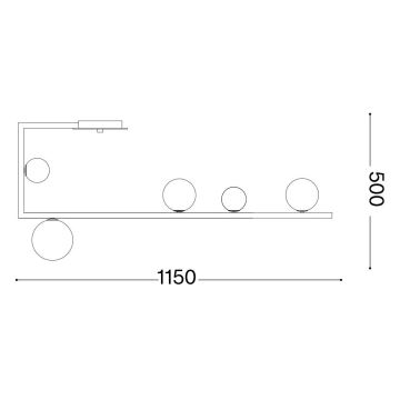 Ideal Lux - LED-Deckenleuchte an Stange BIRDS 5xG9/3W/230V