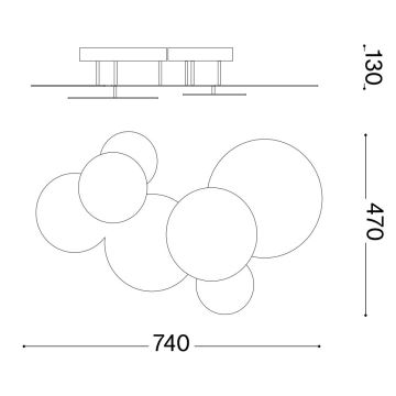 Ideal Lux - LED-Deckenleuchte CLOUD LED/46W/230V