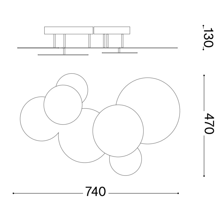 Ideal Lux - LED-Deckenleuchte CLOUD LED/46W/230V