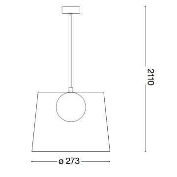 Ideal Lux - LED-Hängeleuchte an Schnur FADE 1xG9/3W/230V grau