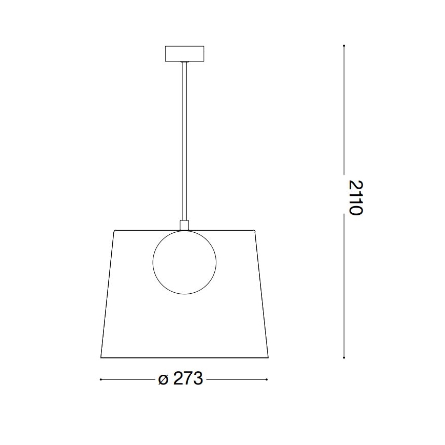 Ideal Lux - LED-Hängeleuchte an Schnur FADE 1xG9/3W/230V grau