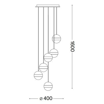 Ideal Lux - LED-Hängeleuchte an Schnur GALAXY LED/58W/230V