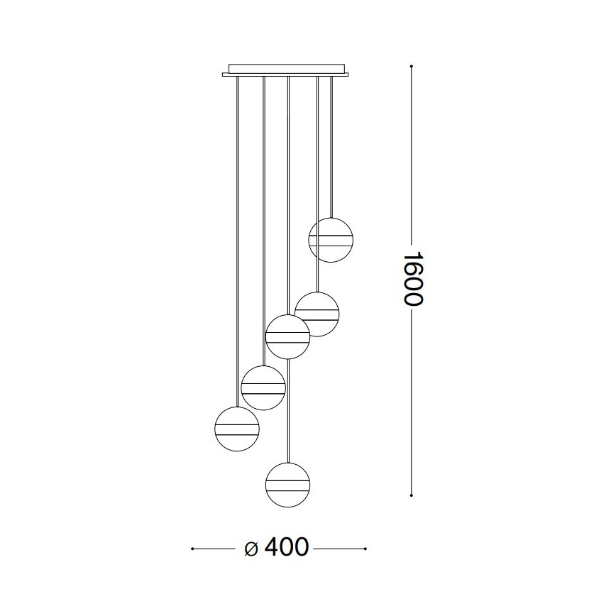 Ideal Lux - LED-Hängeleuchte an Schnur GALAXY LED/58W/230V