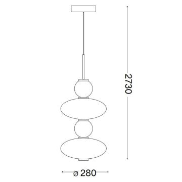 Ideal Lux - LED-Hängeleuchte an Schnur LUMIERE LED/34W/230V