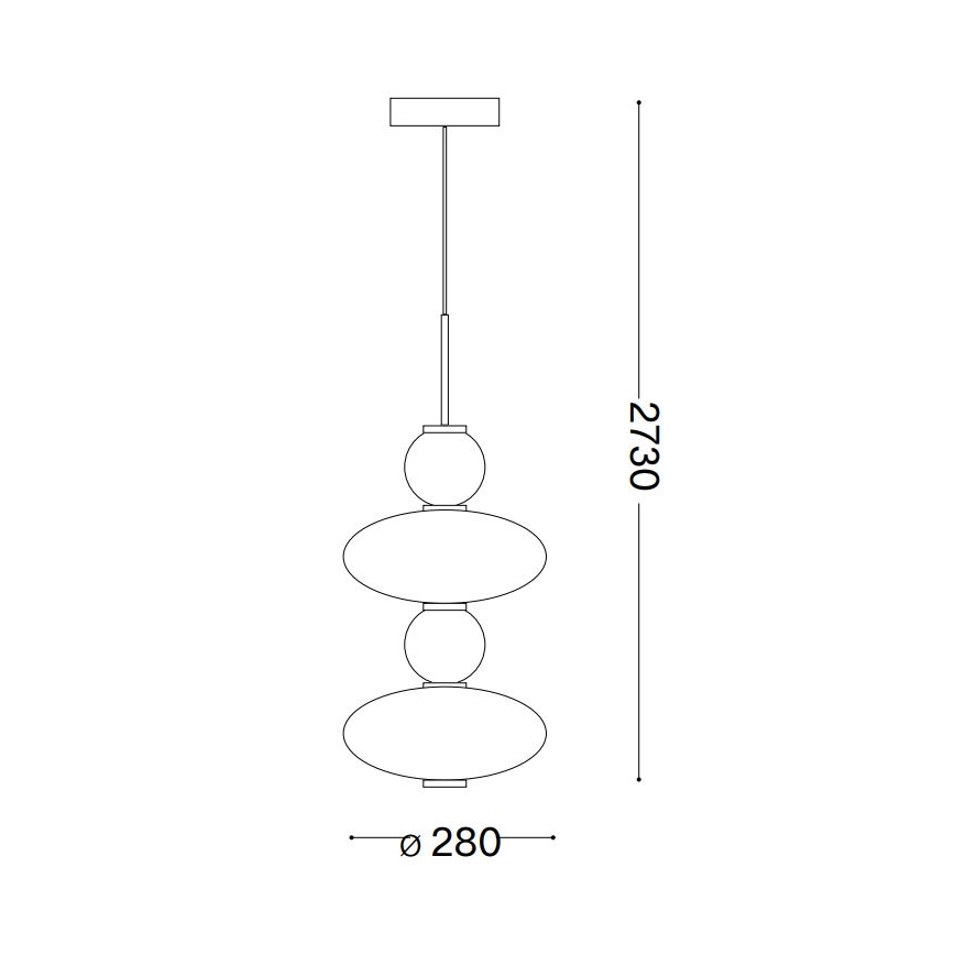 Ideal Lux - LED-Hängeleuchte an Schnur LUMIERE LED/34W/230V