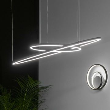 Ideal Lux - LED-Hängeleuchte an Schnur ORACLE LED/55W/230V d 90 cm schwarz