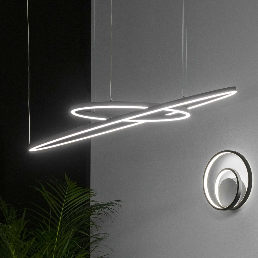 Ideal Lux - LED-Hängeleuchte an Schnur ORACLE SLIM LED/55W/230V d 90 cm schwarz