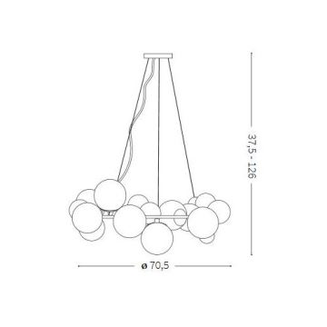 Ideal Lux - LED-Kronleuchter an Schnur DNA 25xG9/3,2W/230V