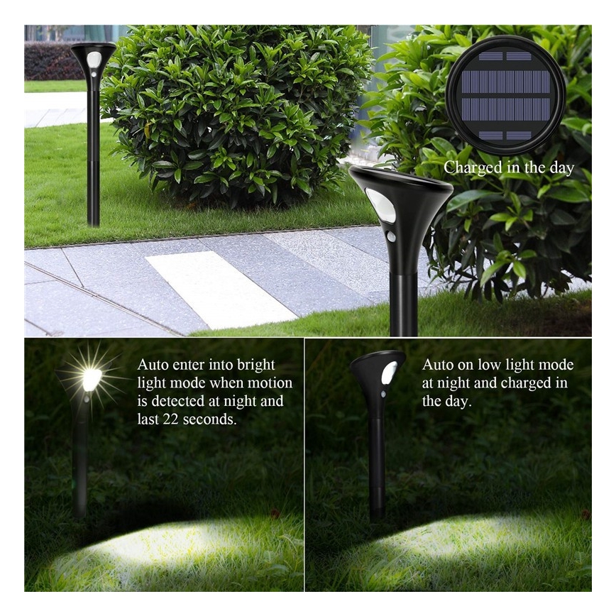 LED-Solarleuchte mit Sensor LED/1W/3,7V 6000K IP65