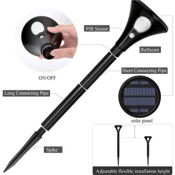 LED-Solarleuchte mit Sensor LED/1W/3,7V 6000K IP65