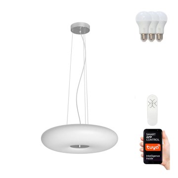 Immax NEO 07059L - Dimmbare LED-RGBW-Hängeleuchte an Schnur FUENTE 3xE27/8,5W/100-240V 40 cm + Fernbedienung Tuya