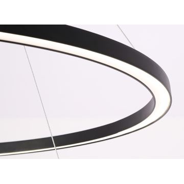 Immax NEO 07158-B80-60 – Dimmbare LED-Hängeleuchte an einer Schnur FINO LED/93W/230V Tuya schwarz + Fernbedienung