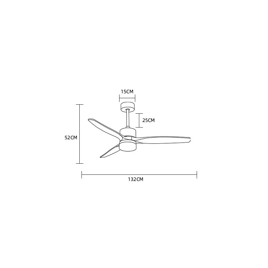 Immax NEO 07165-S - Dimmbarer LED-Deckenventilator ELEGANTE LED/18W/230V Eiche Wi-Fi Tuya + Fernbedienung