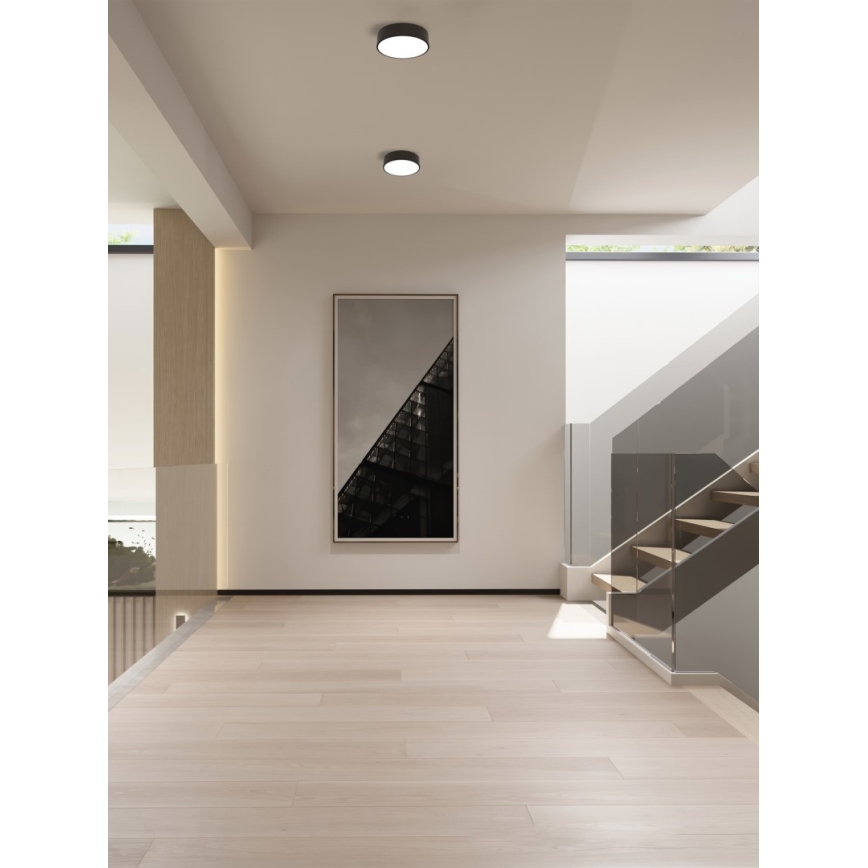 Immax NEO 07200L - Dimmbare LED-Deckenleuchte RONDATE LED/18W/230V 3000-6000K d 25 cm schwarz Tuya + Fernbedienung