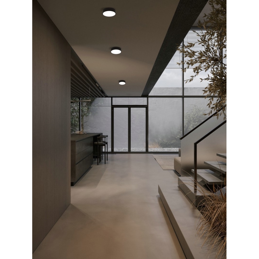 Immax NEO 07200L - Dimmbare LED-Deckenleuchte RONDATE LED/18W/230V 3000-6000K d 25 cm schwarz Tuya + Fernbedienung