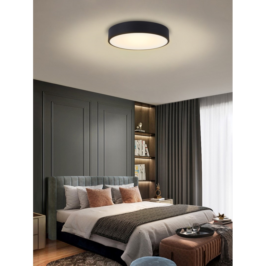 Immax NEO 07202L - Dimmbare LED-Deckenleuchte RONDATE LED/53W/230V schwarz Tuya + Fernbedienung