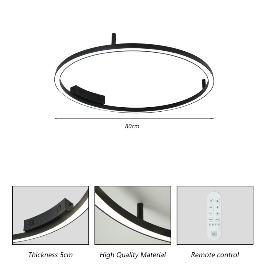 Immax NEO 07246-80 - Dimmbare LED-Deckenleuchte FINO LED/55W/230V 80cm Tuya + Fernbedienung