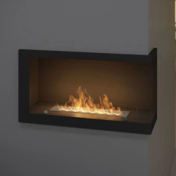 InFire – BIO-Eckkamin 84x54 cm 3kW schwarz