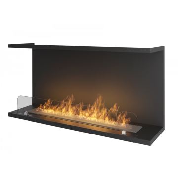 InFire – BIO-Einbaukamin 100x50 cm 3kW schwarz