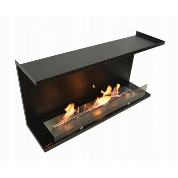 InFire – BIO-Einbaukamin 100x50 cm 3kW schwarz